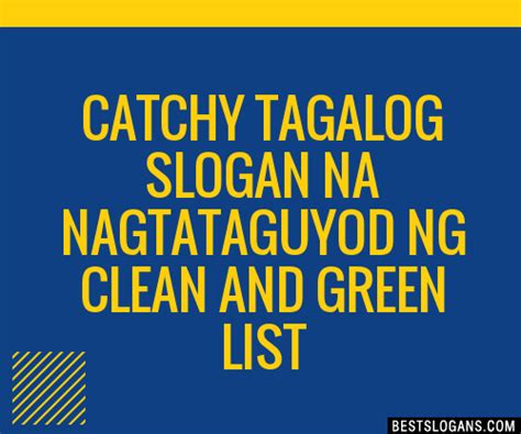 clean and green slogan tagalog